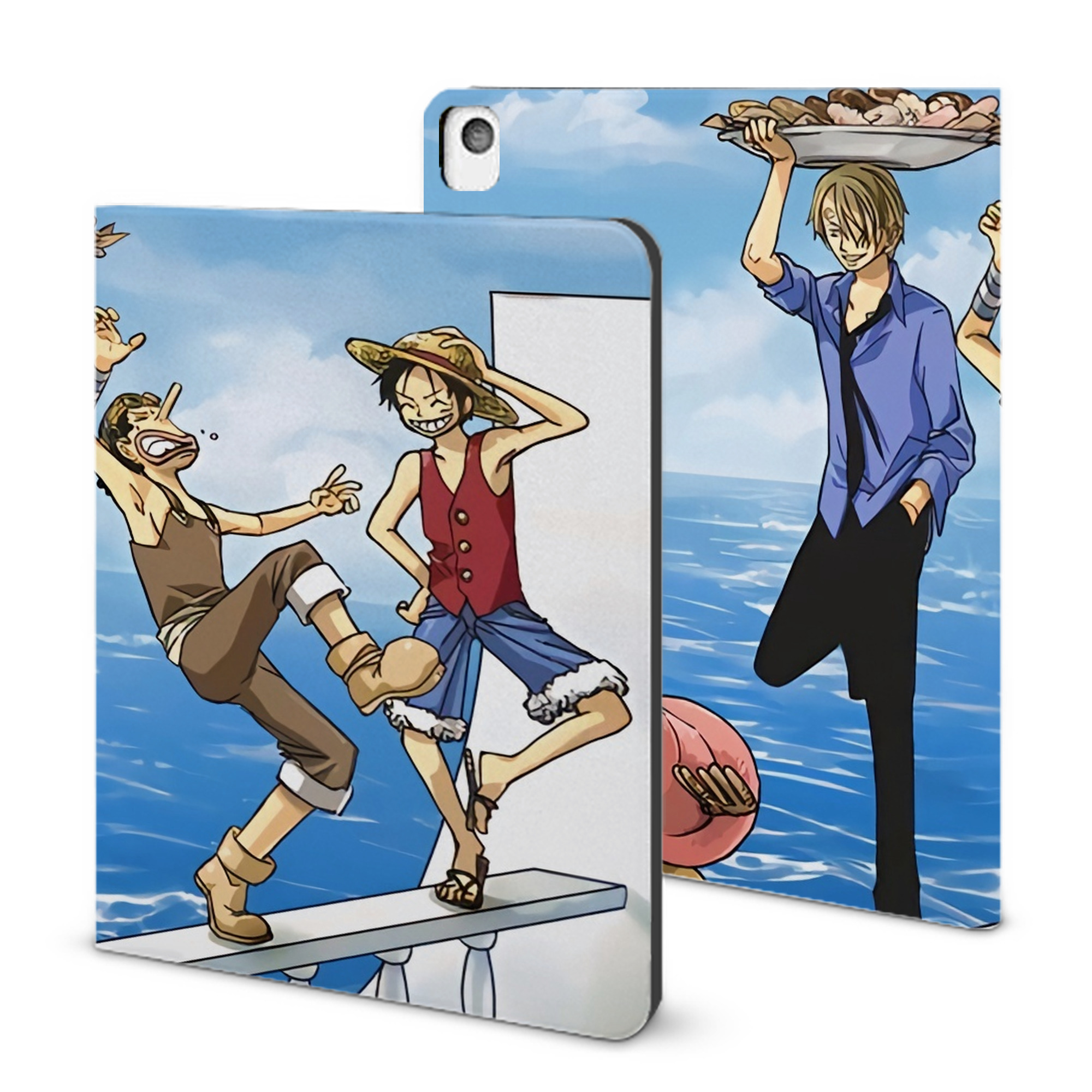 （画像用） ワンピース ONE PIECE IPadケース ペンホルダー付き ブックスタイルデザイン